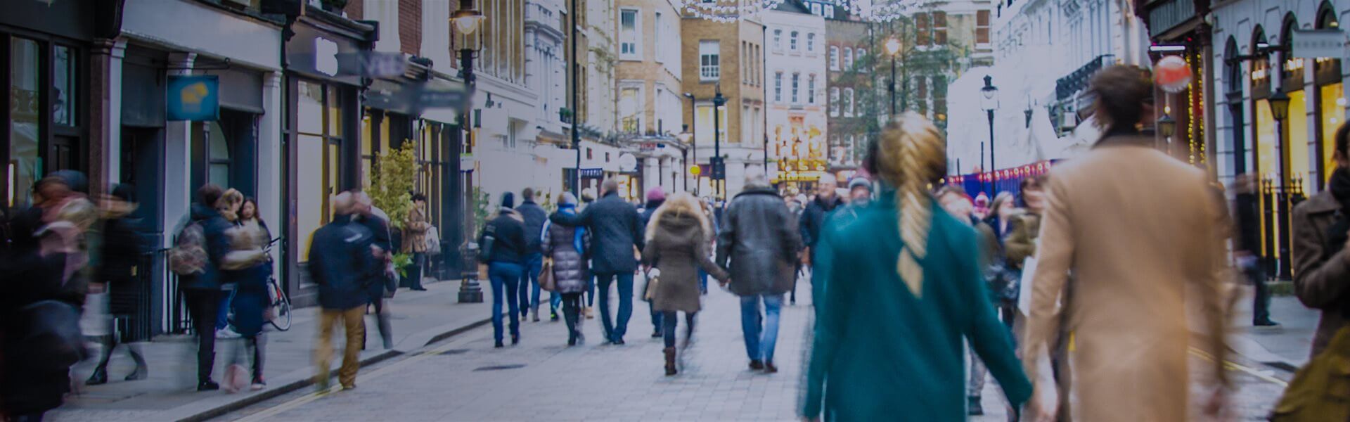 an image to show a busy retail high street