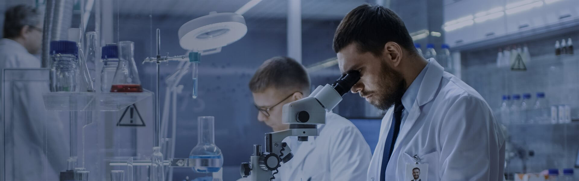 two men in a science laboratory