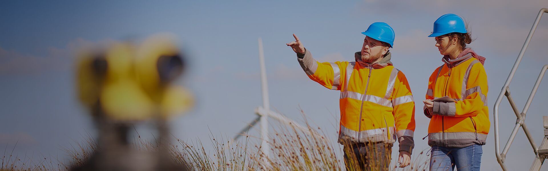 an image to show two people working in energy procurement and infrastructure